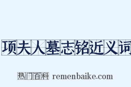 项夫人墓志铭近义词是什么意思的图片